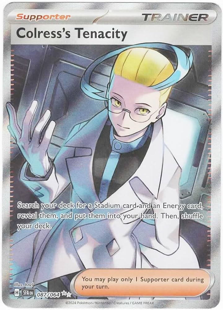 Amazon.com: Pokemon – Colress's Tenacity 087/064 - Shrouded Fable